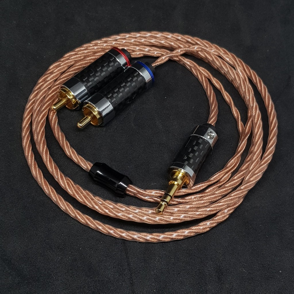 Dây cáp RCA ra 3.5mm đồng mạ bạc OFC