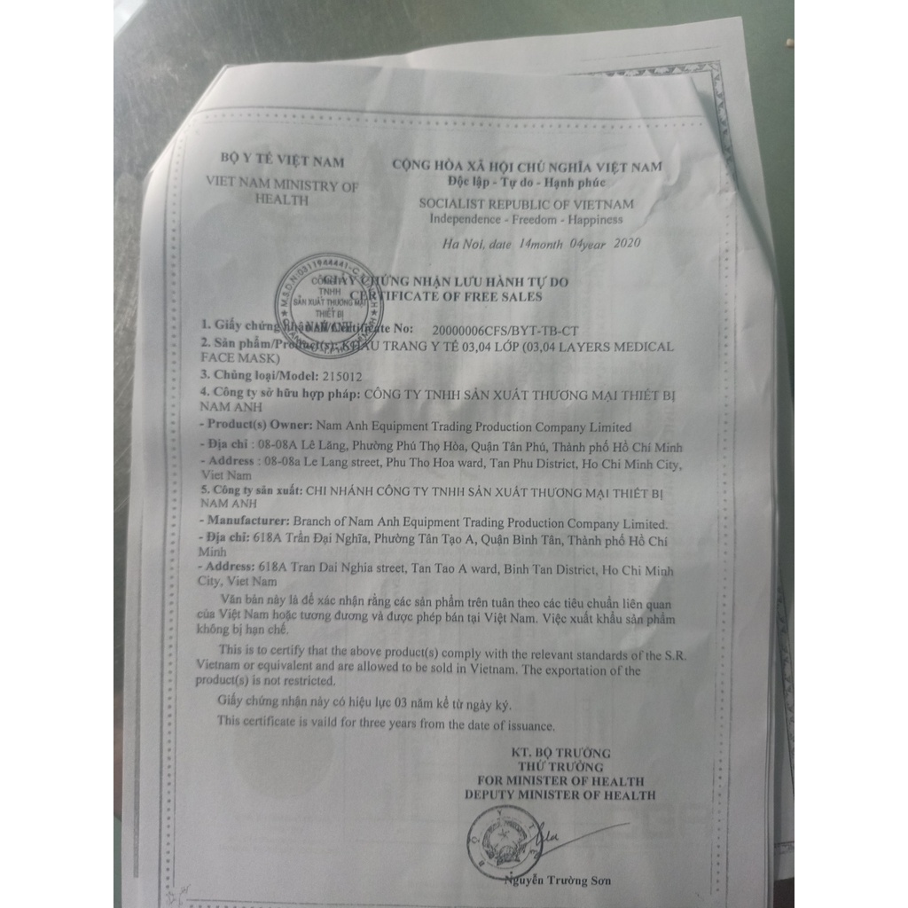 Khẩu trang y tế 4 lớp kháng khuẩn Famapro Nam Anh hộp 50 cái