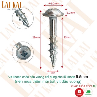 Vít khoan chéo đầu vuông