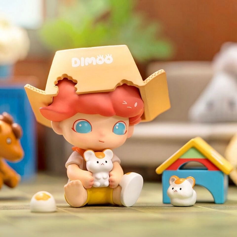 Búp Bê POPMART Dimoo Thú Cưng Đi Nghỉ Mát Trang Trí Hộp Quà Tặng