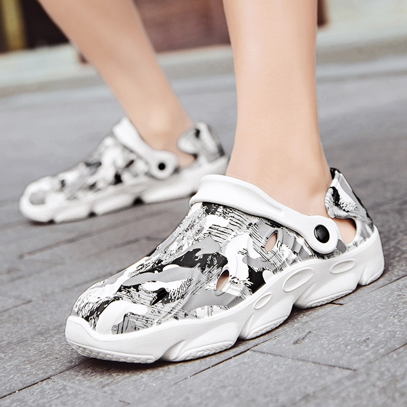 Xăng đan Đi Biển Mùa Hè Thoải Mái Chống Thấm Nước Họa Tiết Rằn Ri Kích Thước 40-47 Cho Nam Giới # 13