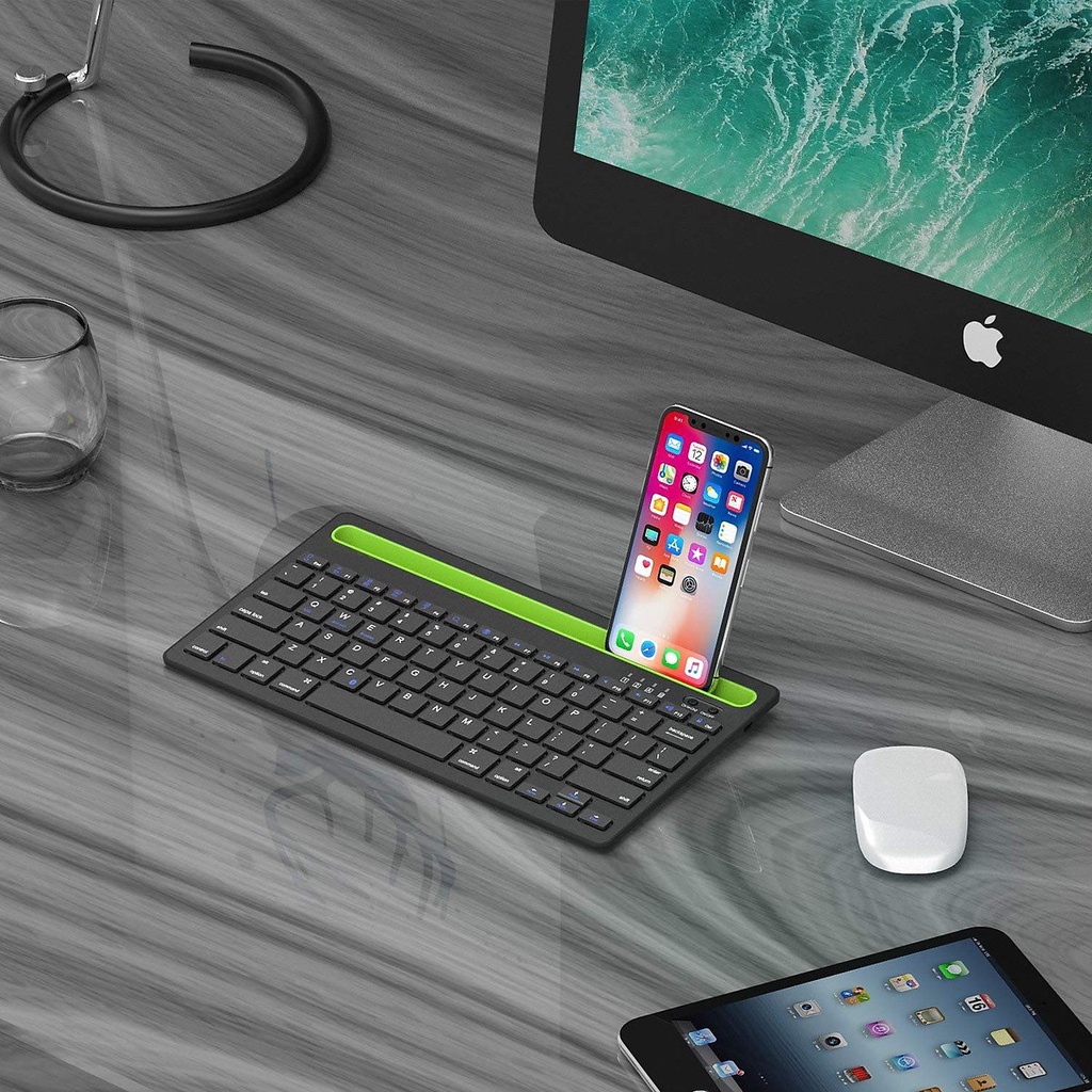 Bàn phím Bluetooth không dây PK230  kết nối với điện thoại Máy Tính Bảng - Bàn phím KHÔNG DÂY Bluetooth Model mới 2018