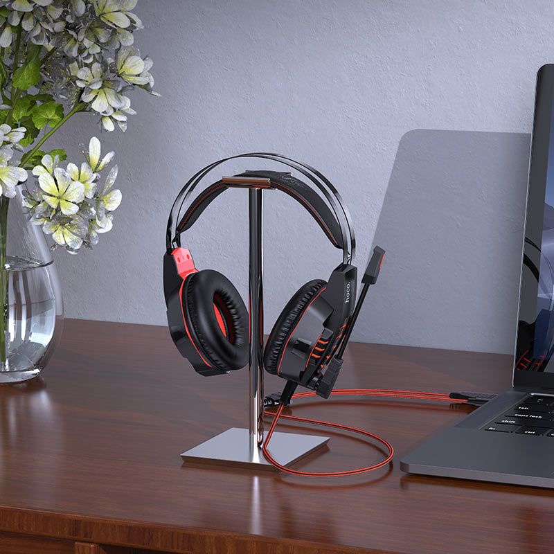 Tai nghe gaming Hoco W102 Painless wear led cực đẹp - tích hợp mic và phone trên 1 jack 3.5mm (2 màu tuỳ chọn)
