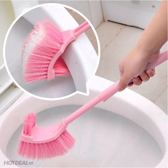 Chổi Cọ Bồn Cầu Đầu Silicon Mẫu Mới, Cây Cọ Bồn Cầu Toilet Hai Đầu