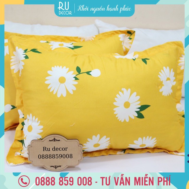 ĐÔI VỎ GỐI RU DECOR - BAO GỐI NẰM COTTON 45 X 65CM MỚI NHẤT 2021