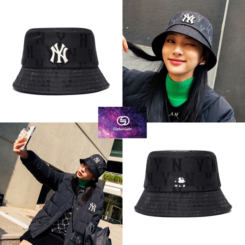 Mũ bucket MLB mono chìm