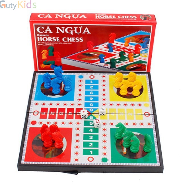 Đồ chơi cờ cá ngựa nam châm, đồ chơi xúc xắc nhựa an toàn giải trí, đồ chơi thông minh giáo dục cho bé