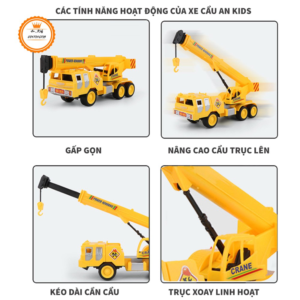  Xe Cẩu Đồ Chơi Loại To ,Cần Cẩu Có Thể Kéo Dài Linh Hoạt, xoay 360 độ, cực đẹp