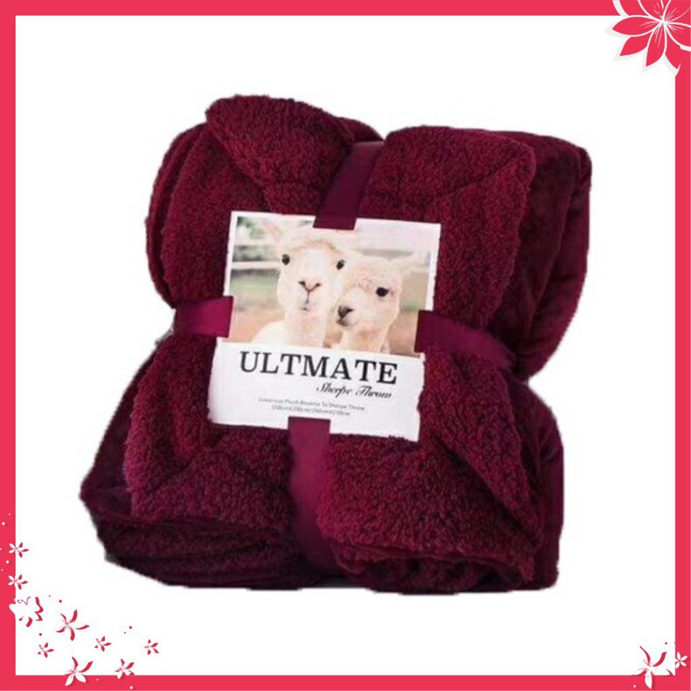 Chăn lông cừu untimate 2018 siêu ấm ( 2m x 2m3 nặng 2,3kg) giá tốt