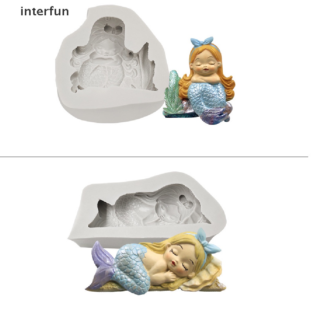 Khuôn silicone làm bánh tạo hình nàng tiên cá 3D độc đáo