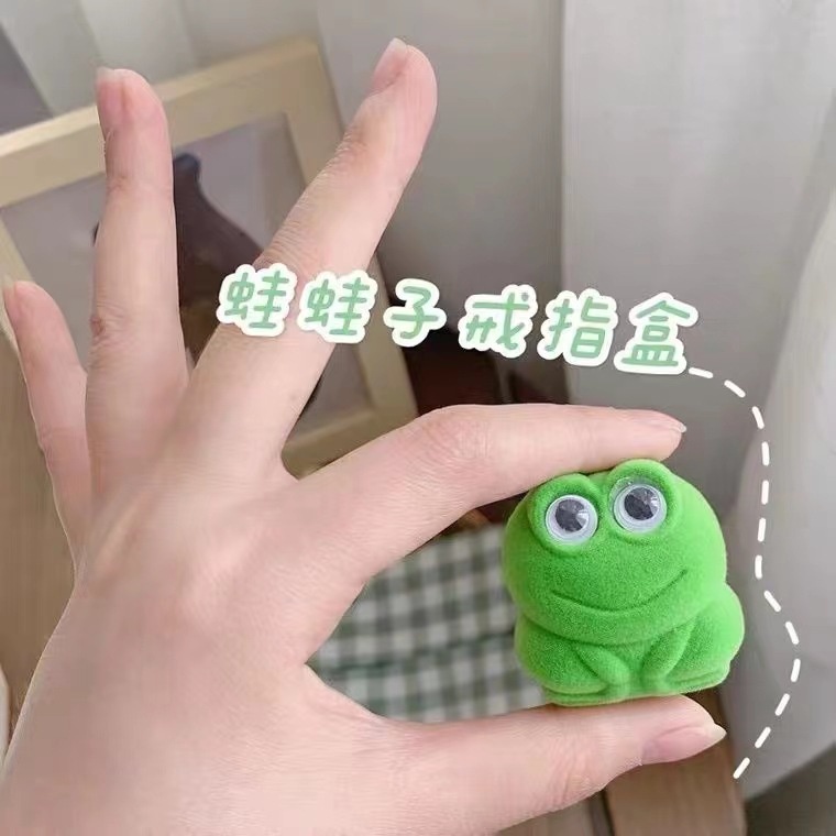 IF ME Hộp/ Nhẫn   bằng nhựa resin kiểu chú ếch màu trơn tùy chọn loại thời trang cho cặp đôi