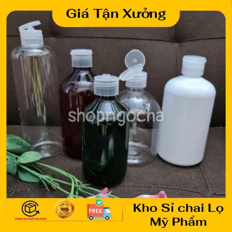 Chai Chiết Mĩ Phẩm ❤ TRÙM SỈ ❤ Chai nhựa pet Nắp bật 300ml,500ml chiết mỹ phẩm , phụ kiện du lịch