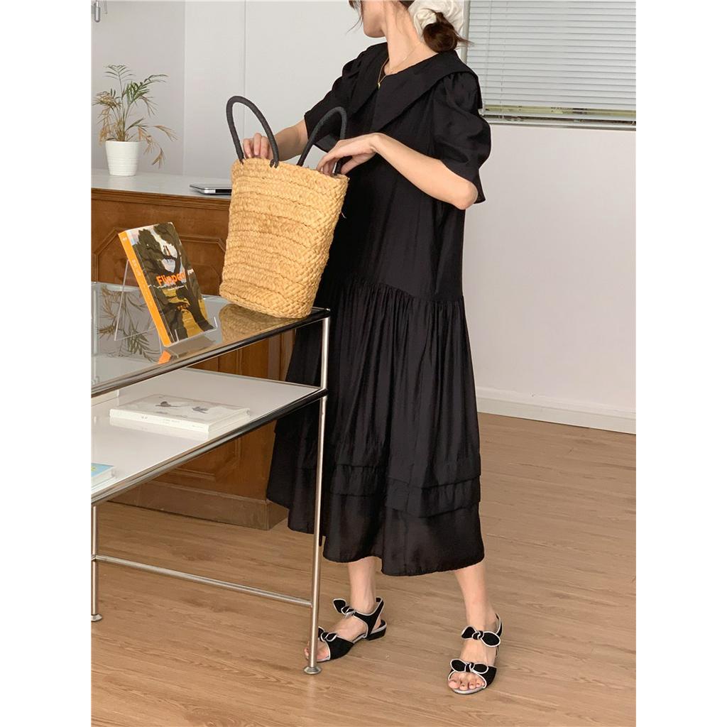 Đầm Dài Cổ Bẻ Thanh Lịch Phong Cách Retro 52581