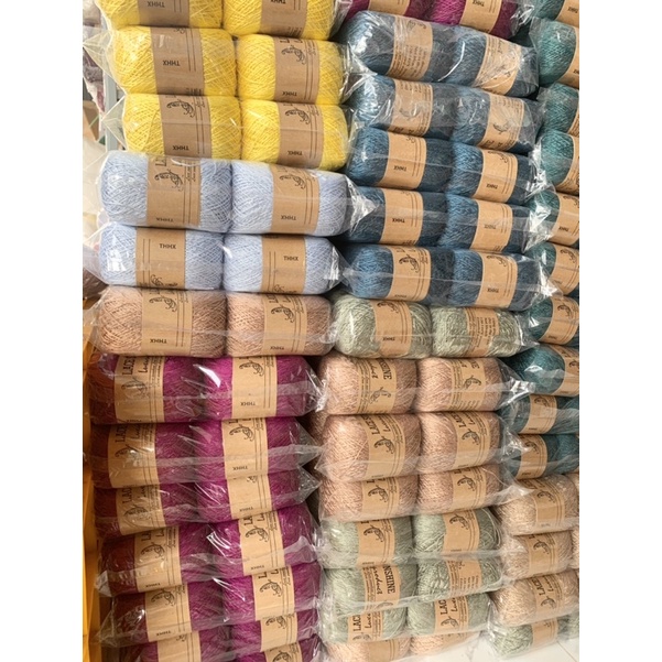 Sợi Lace Sunshine trơn móc áo 100gram