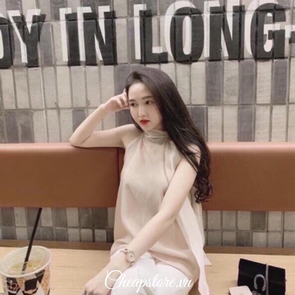 Áo Yếm Lụa Nơ hàng thiết kế sang trọng 👚 Áo Lụa Yếm tằm babydoll loại 1 không nhăn nhàu hottrend 2021 A007 | WebRaoVat - webraovat.net.vn