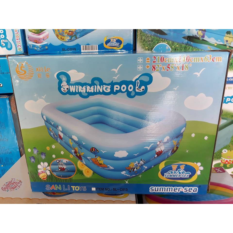 [NHẬP TOY30K GIẢM] Bể bơi bơm hơi 2m1, 2m4 (tặng bộ miếng vá  + h.d sử dụng)