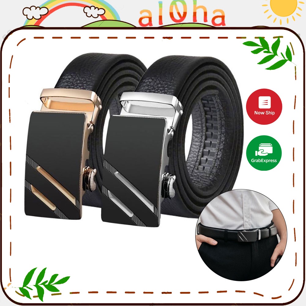 Thắt lưng da nam cao cấp Basic khoá tự động phong cách thời trang Hàn