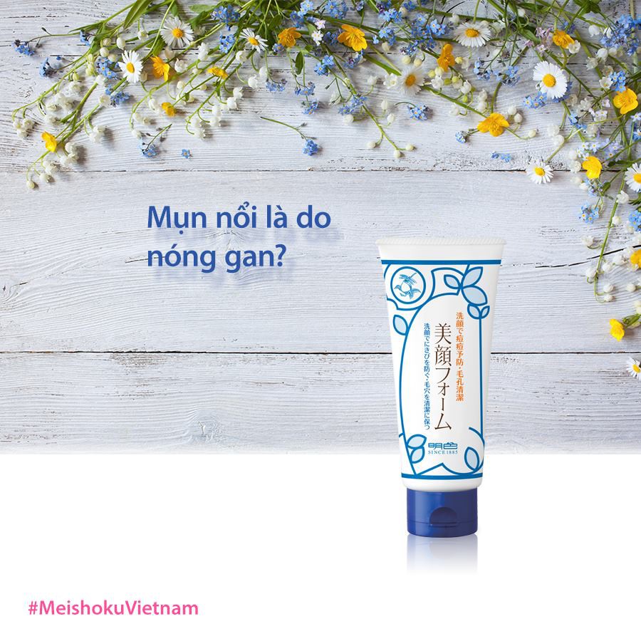 Sữa rửa mặt ngăn ngừa mụn Acne bigan facial wash Meishoku 80ML