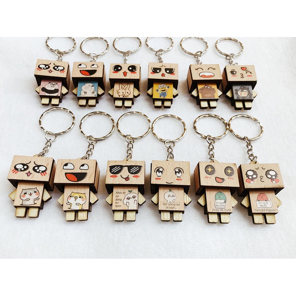 MÓC KHÓA GỖ DANBO XINH XẮN (gửi mẫu ngẫu nhiên)