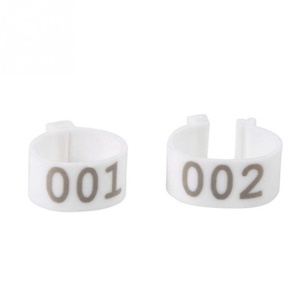AARON1 Set 100 Vòng Nhựa 16mm Đeo Chân Cho Gà