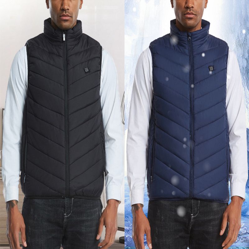 Áo Khoác Không Tay Giữ Ấm Có Thể Sạc Lại Bằng Cổng USB Thời Trang Mùa Đông Cho Nam Nữ