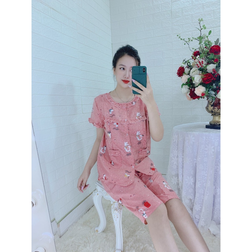 Bộ đồ bầu LỬNG KATE với thiết kế họa tiết siêu xinh áo có khóa cho con bú XẢ KHO