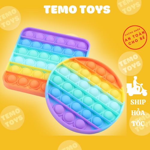 Pop It Fidget Toy Đồ chơi giải trí thông minh Pop It giảm stress căng thẳng hiệu quả cho người lớn trẻ em Temo