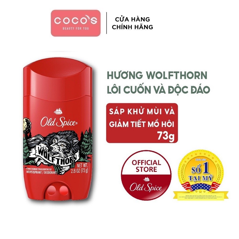 [Mã COSCOCOT3 -8% đơn 250K] Lăn Khử Mùi Old Spice Wolfthorn 73g