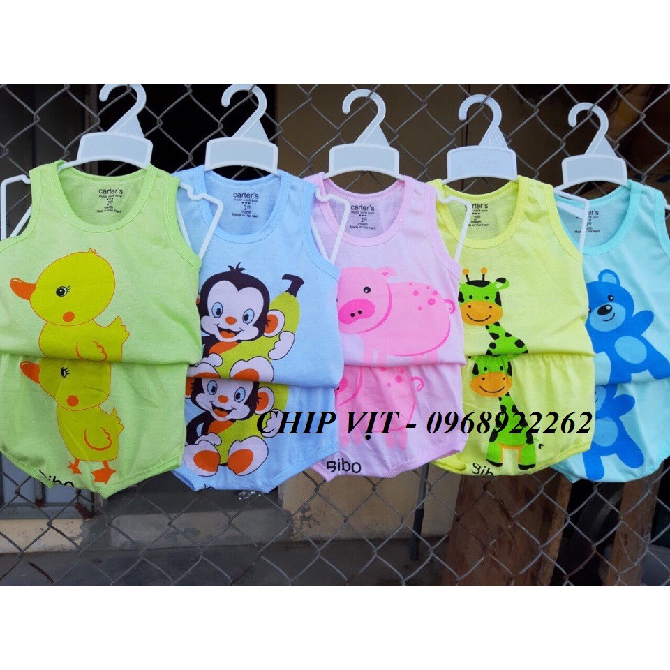 Quần áo trẻ em - Set 5 bộ chip gà cho bé từ 3-15kg