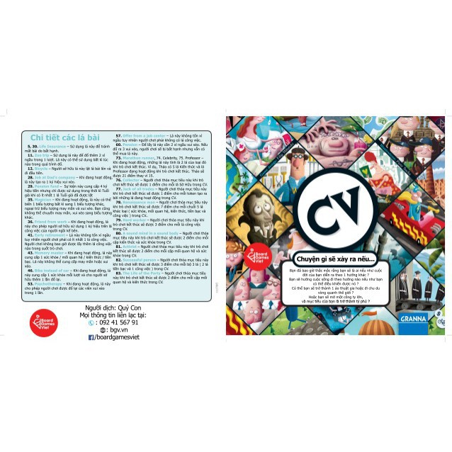 Board Game CV Tiếng Anh Trò Chơi Mô Phỏng Cuộc Sống Thực Tế