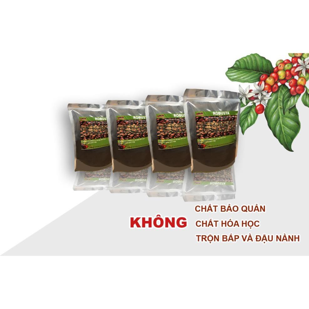 Cà phê Robusta, vối xay, pha phin, bột nguyên chất 100% ít bơ loại 500g | BigBuy360 - bigbuy360.vn