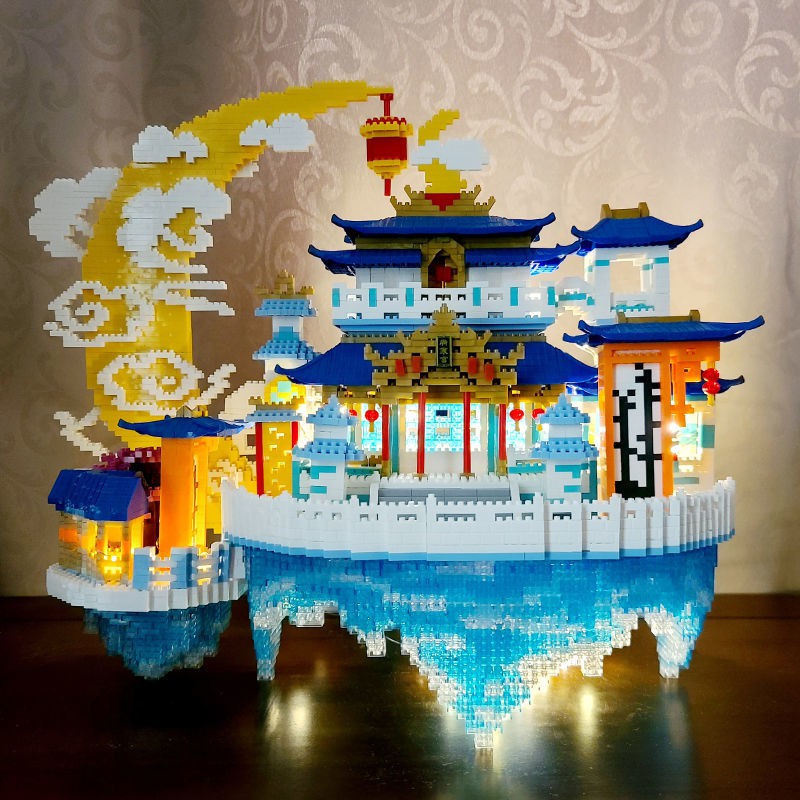 Tương thích với các khối Lego Disney Princess Castle Pink Độ khó Cao Cung điện Quang Sơn Swan Lake Girl Quà tặng sinh nh