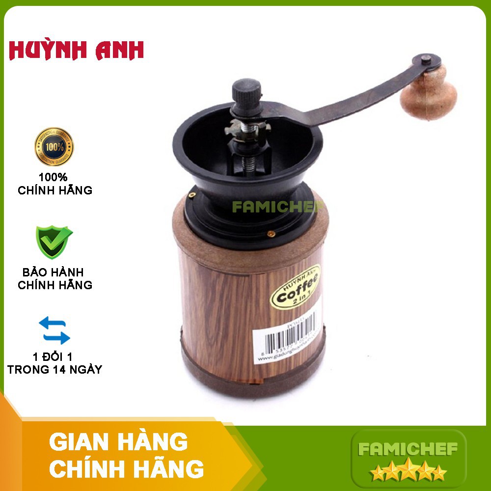 Cối xay tiêu cà phê tròn Huỳnh Anh HA009 - Loại lớn