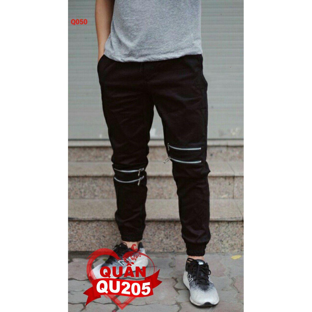 QUẦN JOGGER KAKI 2 KHÓA KÉO GỐI PHÙ HỢP VỚI NAM VÀ NỮ