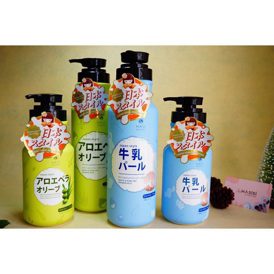 Sữa Tắm Hasi Kokeshi Dưỡng Ẩm, Làm Sáng Da Chiết Xuất Thiên Nhiên 600ml - 950ml