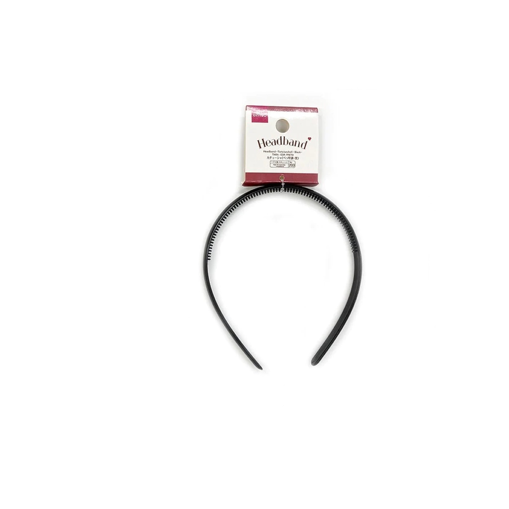 Daiso Bờm Tóc (11.9Cmx1Cmx14Cm) (Cái) Headband -Tortoiseshell - Black-
