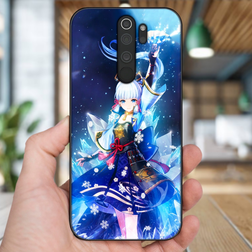 Ốp lưng Xiaomi Redmi Note 8 Pro viền đen in hình Ayaka Genshin Impact
