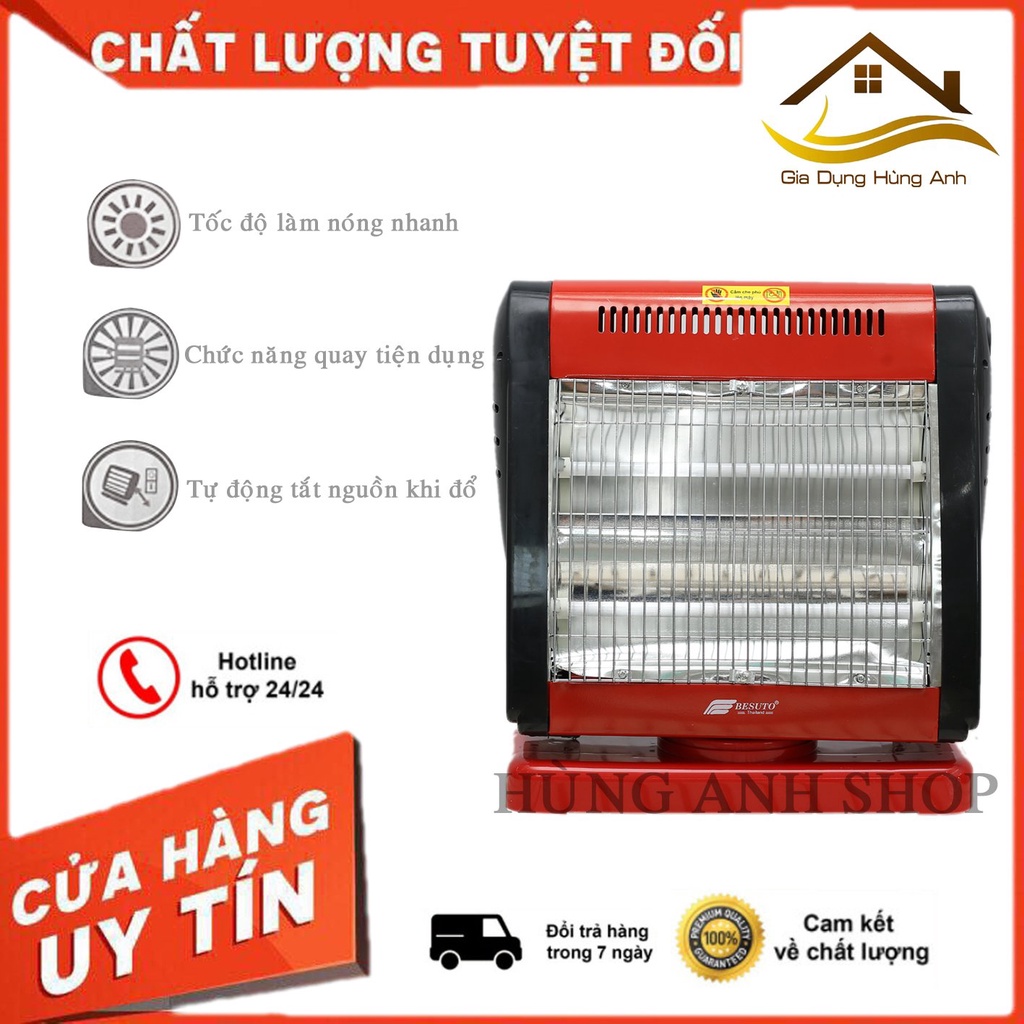 Máy Sưởi ấm Besuto Thái Lan - Làm Nóng Nhanh, Tính Năng Xoay Hướng Giúp Tản Nhiệt Xung Quanh, Có Lưới Bảo Vệ An Toàn