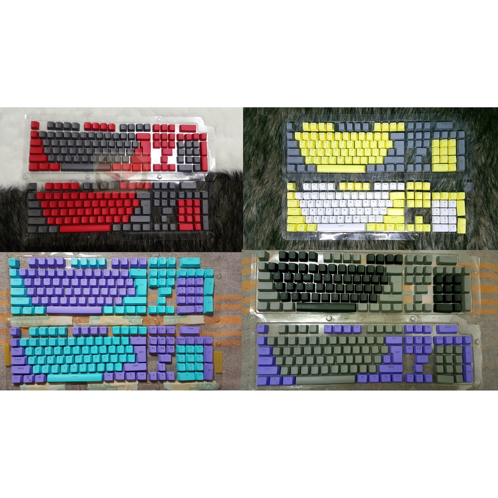 (có layout 61/64/68/71/82/84) Bộ Keycap PBT doubleshot xuyên led nhiều - bộ nút bàn phím cơ chọn màu