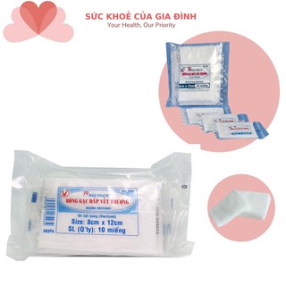 Bông gạc đắp vết thương Bảo Thạch 8*12cm - SỨC KHOẺ CỦA GIA ĐÌNH