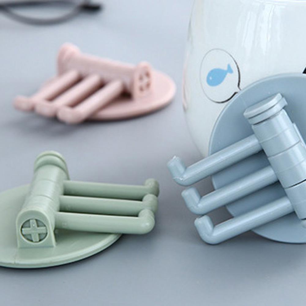 Móc Treo Chìa Khóa Gắn Tường Tự Dính Xoay Sáng Tạo Giá Đỡ