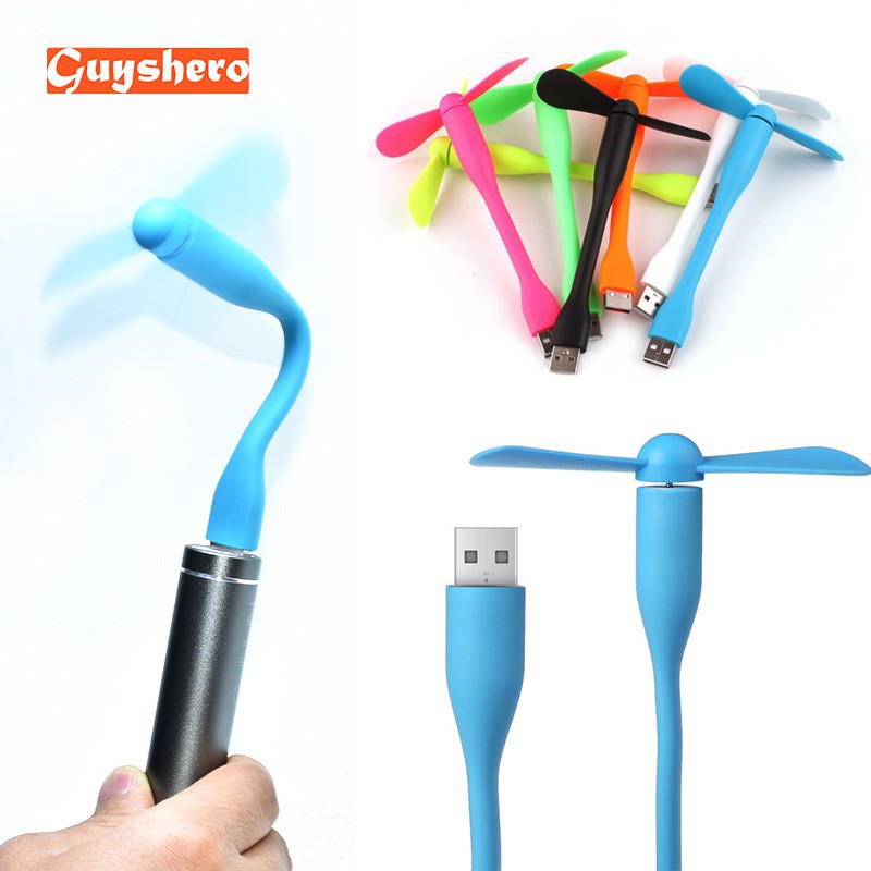 Quạt Mini USB 2 Cánh Uốn Dẻo Uốn Cong Mềm TPU DKM-687