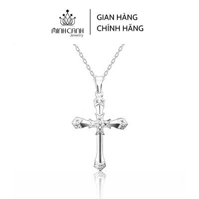 Dây Chuyền Thánh Giá Bằng Bạc Đính Đá - Minh Canh Jewelry