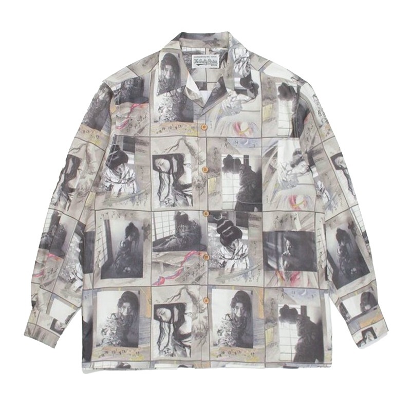 Áo Sơ Mi Tay Dài In Hình WACKO MARIA Plus Size Cho Nam Nữ