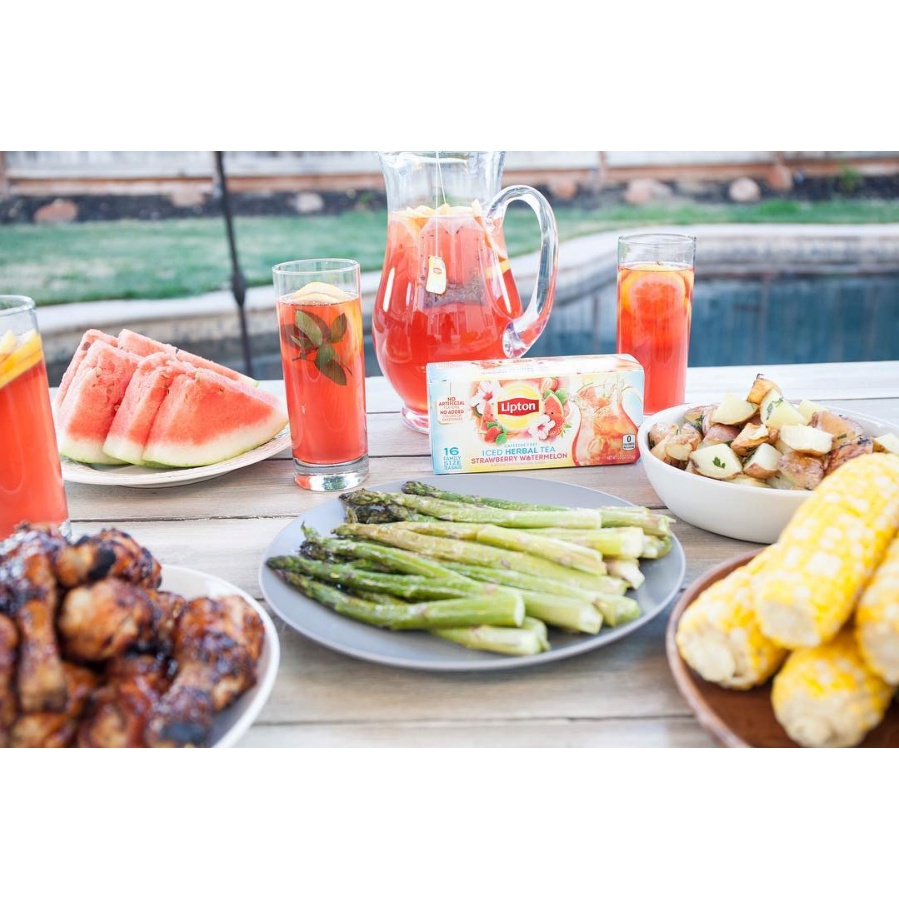 Trà Lipton uống lạnh vị trái cây , túi lọc family size pha bình lớn
