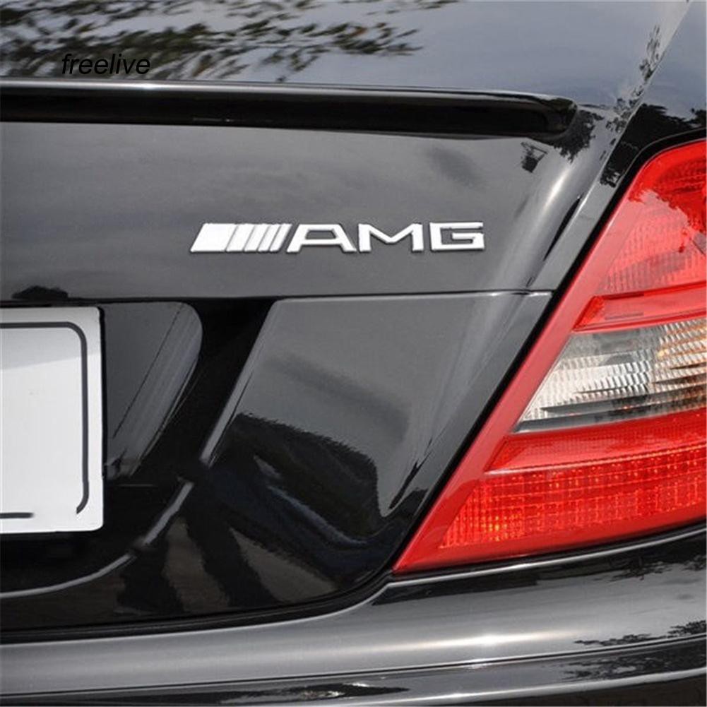 Logo 3D bằng nhựa ABS dán trang trí xe ô tô Benz AMG