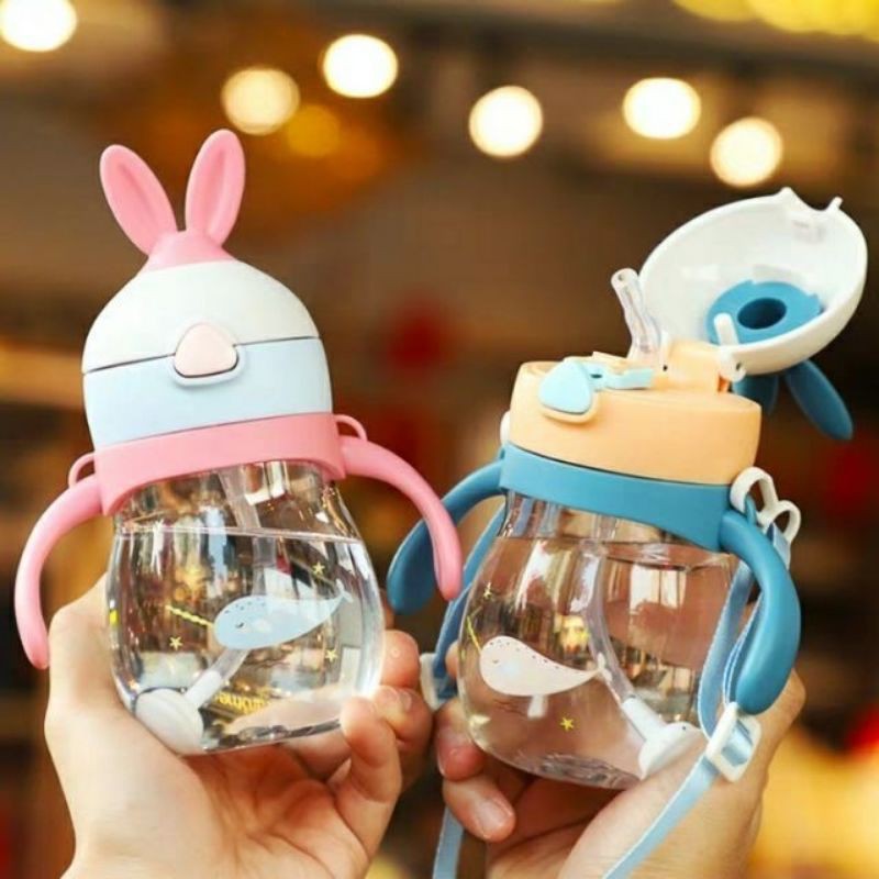 Bình tập uống nước chống sặc hình tai thỏ ngộ nghĩnh cho bé