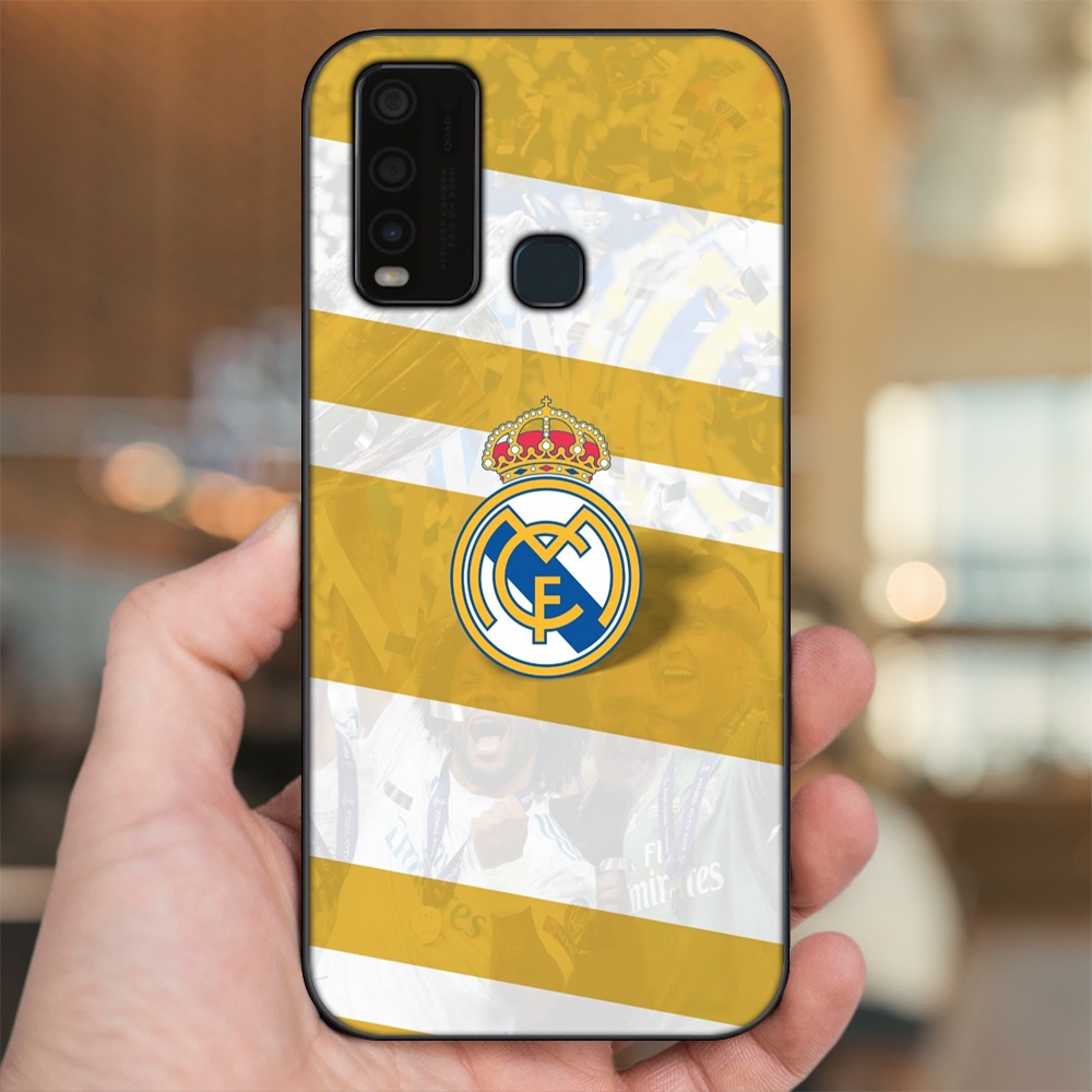 Ốp lưng Vivo Y30, Y50 viền đen in hình Real Madrid