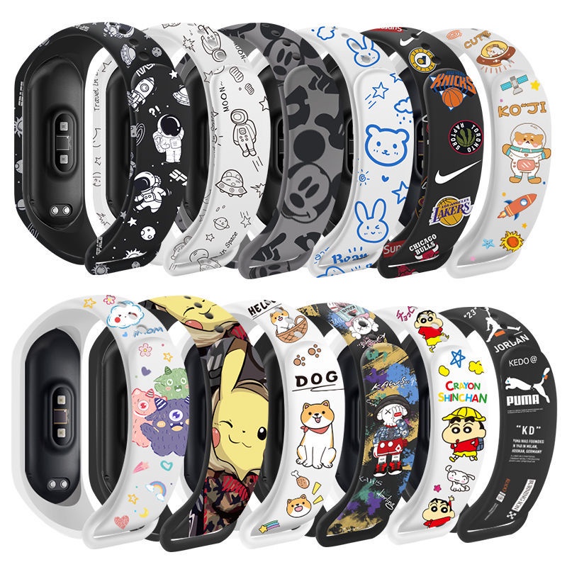 Dây Đeo Silicone Thay Thế Cho Đồng Hồ Thông Minh Xiaomi Mi Band 7 6 5 4 3