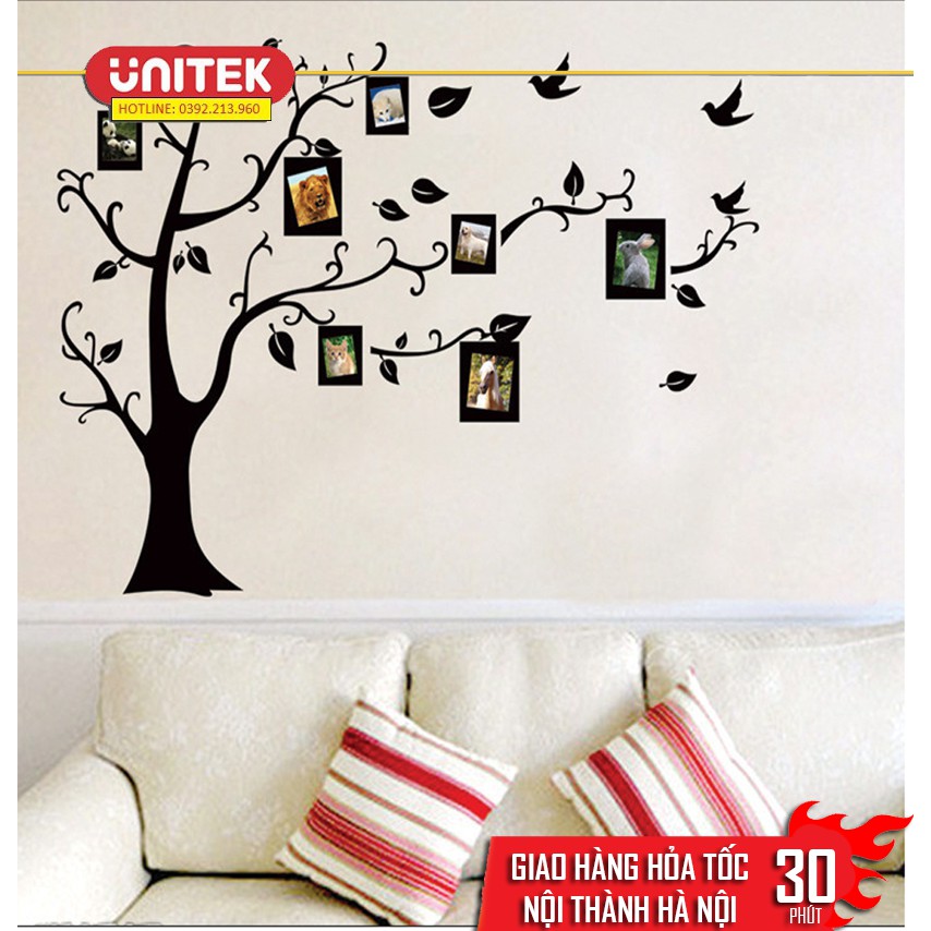 Bộ Decal Tranh Trang Trí Dán Tường Phòng Khách &amp; Phòng Ngủ T02